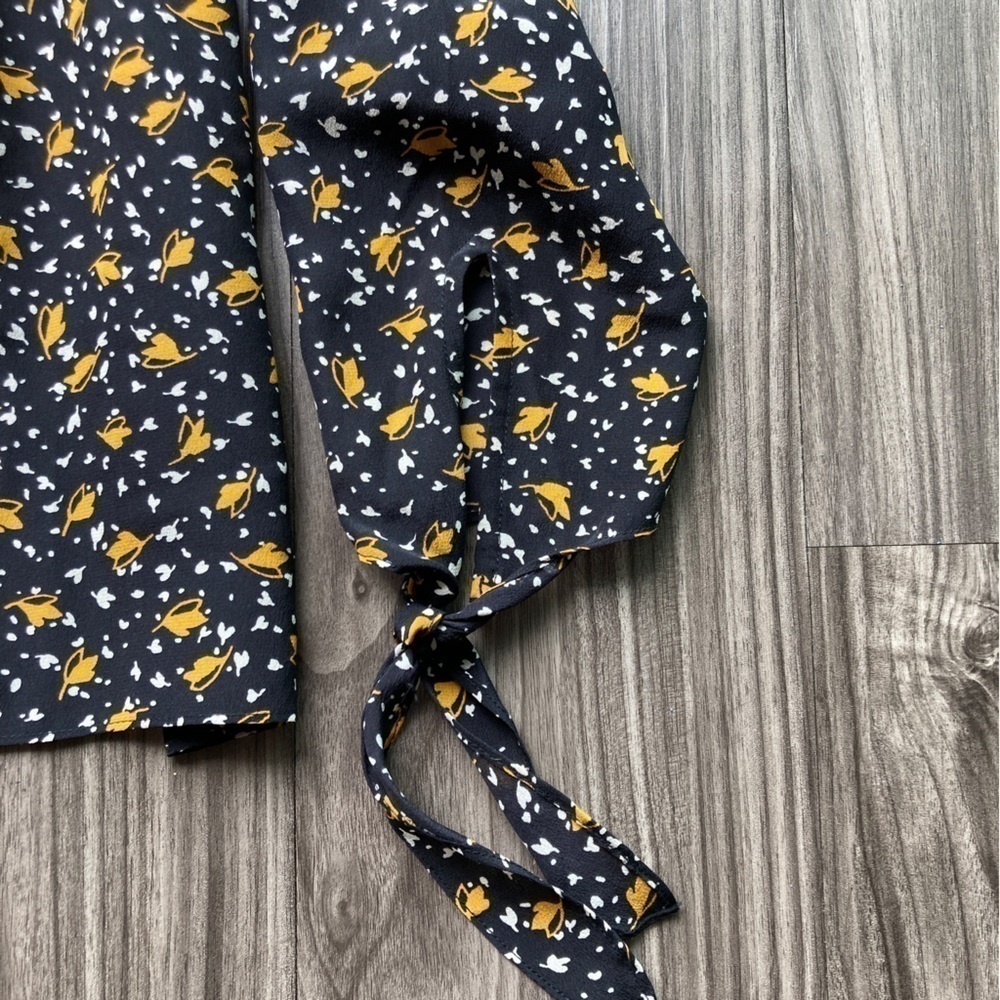 Madewell Women's Falling Leaves Off the Shoulder Silk Top - Picture 6 of 7